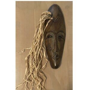 Large Hand-Carved Wooden Head Dress Mask
